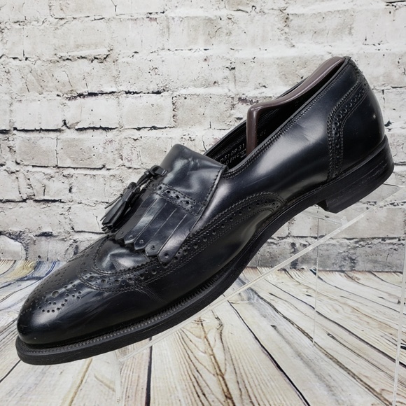 Florsheim Lexington Loafers Men’s 10 Black Leather Kiltie Tassel Dress Shoes - Picture 3 of 8
